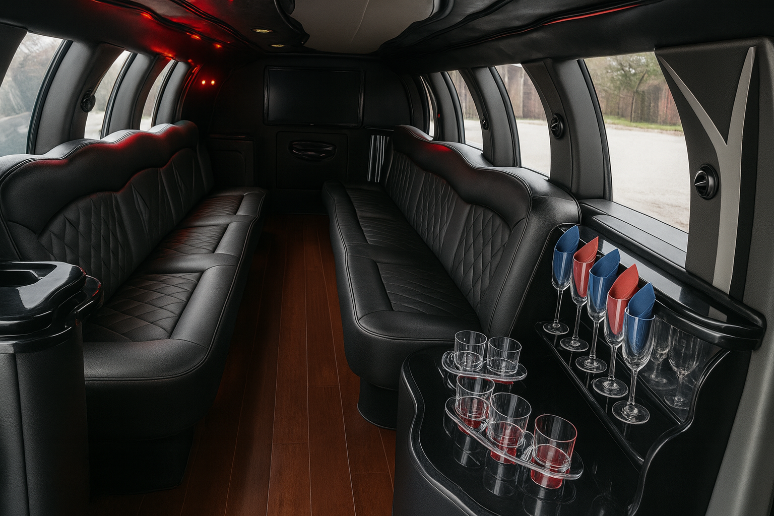 20 Passenger Super Stretch Limousine interior